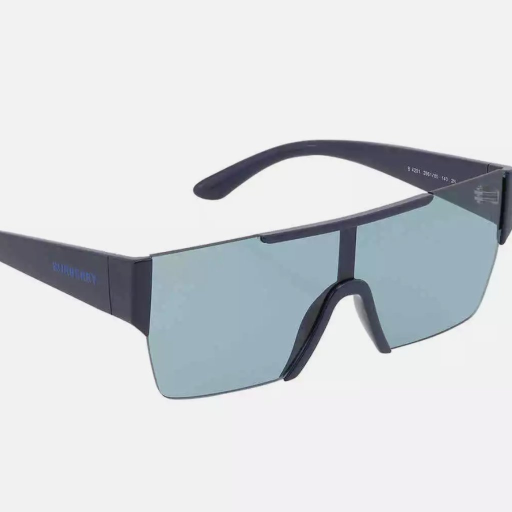 New Mens Burberry Blue Labeled Shield Sunglasses